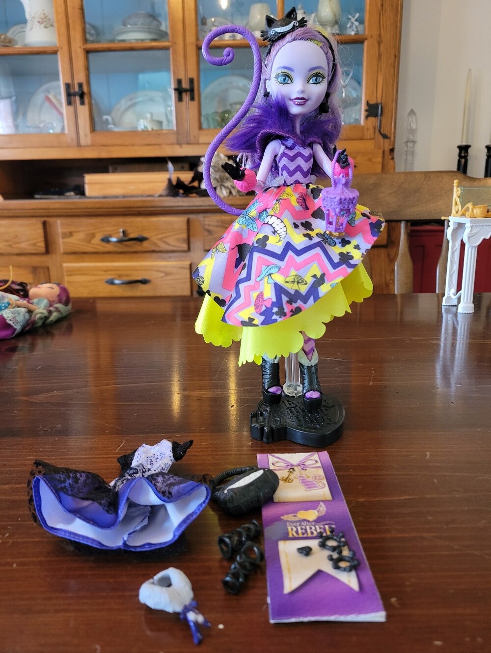 Kitty Cheshire With Her Origin Story Book! Ever After High